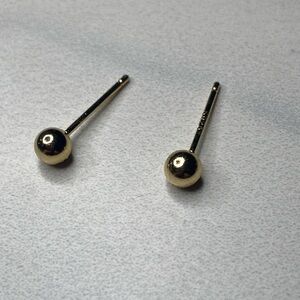 Sterling silver granule gold vermeil ball stud earrings